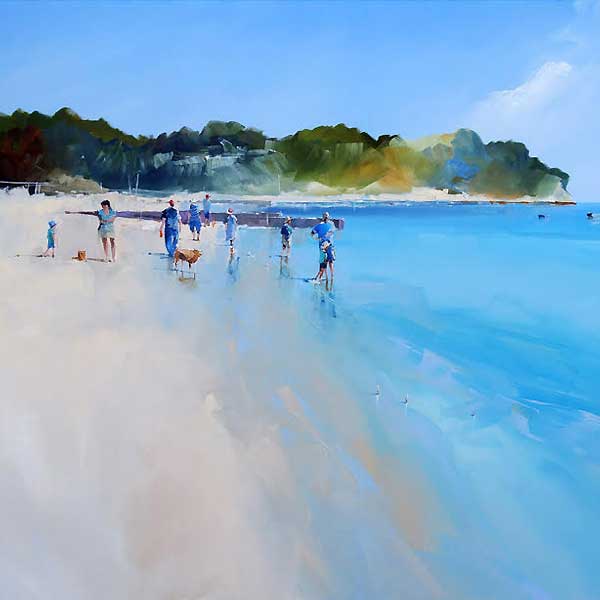 commission, family on beach, bay, melbourne peninsular, 