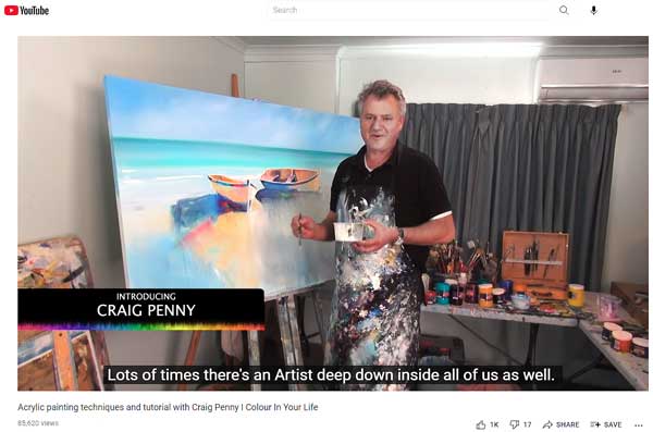 craig penny facebook buy cracraig penny youtube, painting workshop,  craig penny colour in your life, 