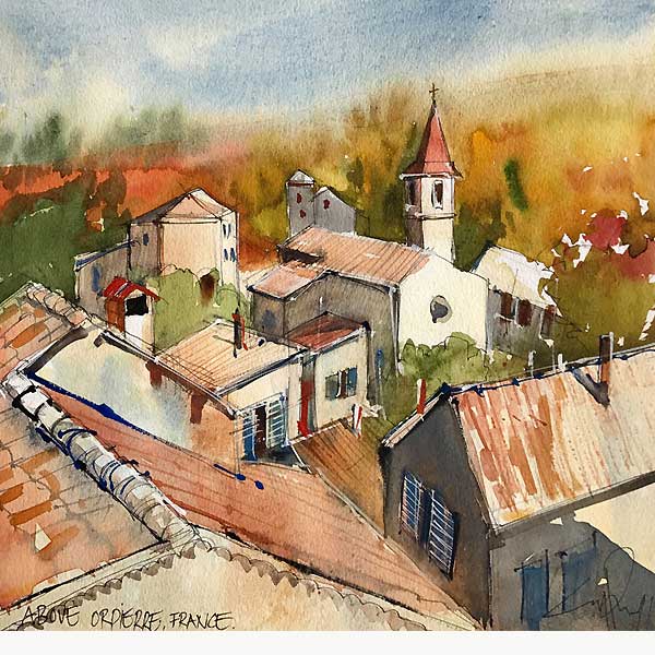 mountains village provence, france, painting holiday tour, 